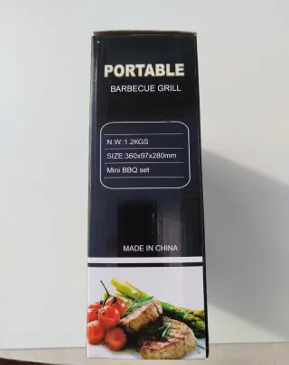 Mini barbecue da tavolo portatile con 1 regalo incluso
