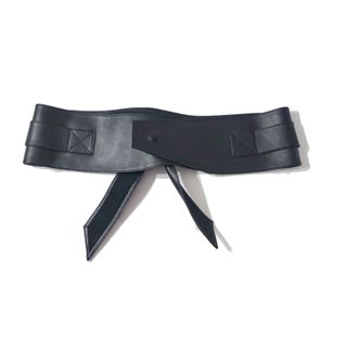 Cinturón faja cuero lazo negro 85-90 cm