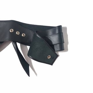 Cinturón faja cuero lazo negro 85-90 cm