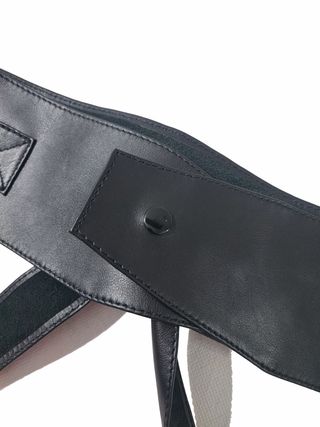 Cinturón faja cuero lazo negro 85-90 cm