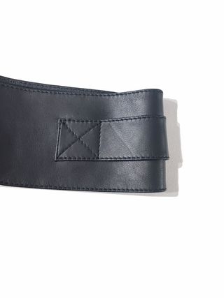 Cinturón faja cuero lazo negro 85-90 cm