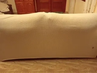 Lote 2 fundas para sofá color beige tela muy suave