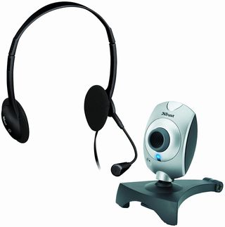 Webcam Trust Primo + Cuffie con Microfono