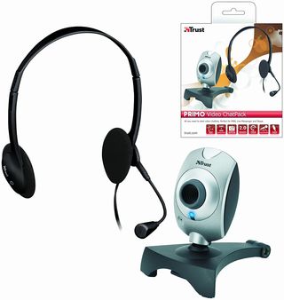 Webcam Trust Primo + Cuffie con Microfono