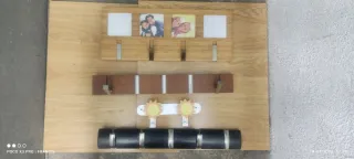 Percheros de pared madera y metal