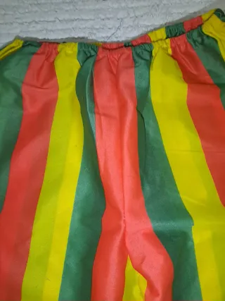 Pantalón disfraz rayas Rasta Talla 8/10