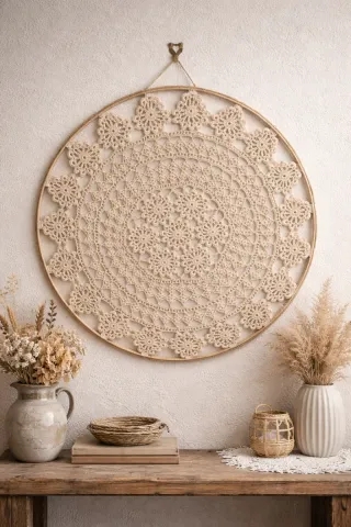 Centrino antico salentino uncinetto 60 cm