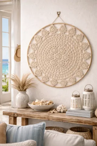 Centrino antico salentino uncinetto 60 cm