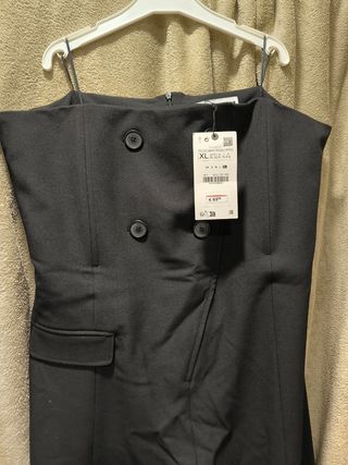 Mono Negro Mujer Zara