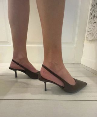 Scarpe slingback marrone tg 39 nuovo