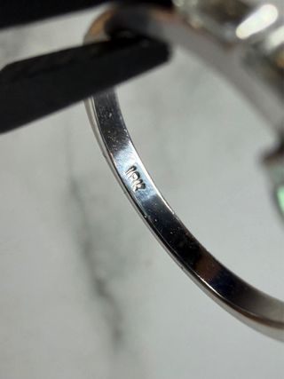 Anillo Oro 18k Esmeralda Colombiana Talla 12