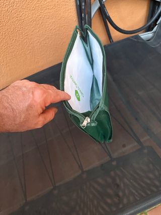 Bolsa documentos/dinero piel cocodrilo verde