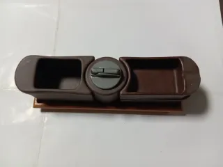 Juego Cenicero y Mechero Antiguo Marrón