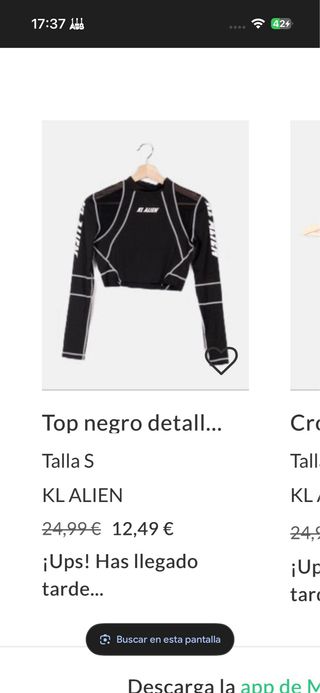 Top manga larga KL Alien negro