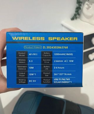 Altavoz Stereo Inalámbrico Coche Porsche Azul