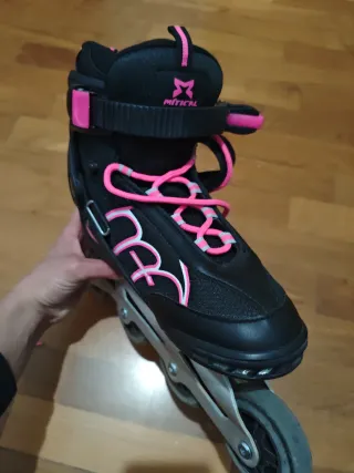 Patines en línea mujer negros y rosas Mitical