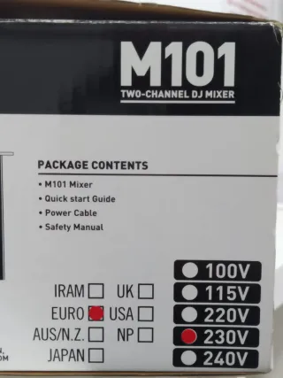 Mesa de mezcla DJ Numark M101