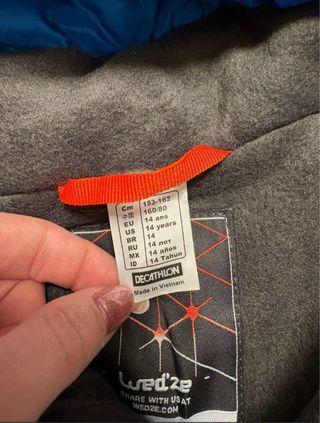 Abrigo de nieve Wedze negro y gris