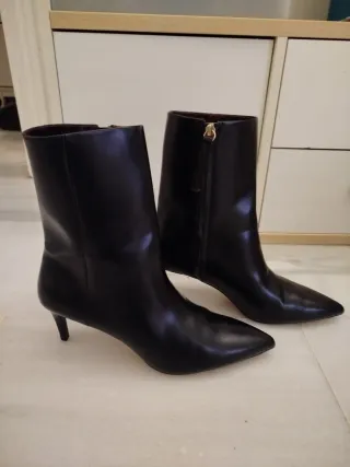 Botín Tacón Stiletto 7 cm. H&M Negro Talla 40