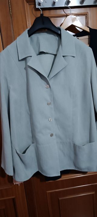 Chaqueta Antelina verde agua