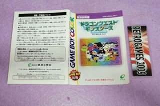 Dragon Quest Monsters Game Boy Color Japonés