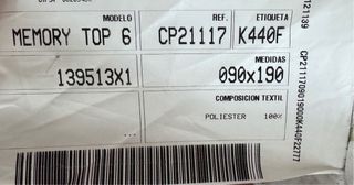 Colchón individual viscoelástico