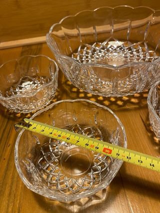 Set 5 ciotole cristallo vintage