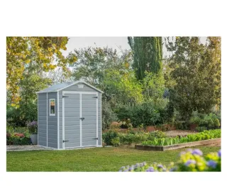 Keter Manor 6X5 - Caseta de jardín con suelo
