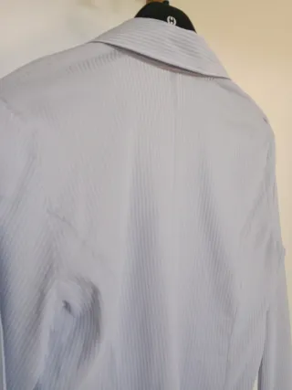 Camisa de rayas Sisley azul y blanco