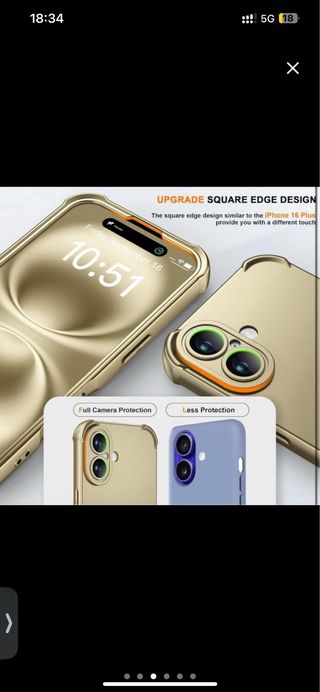 NUOVA Custodia iPhone 16 Plus Oro
