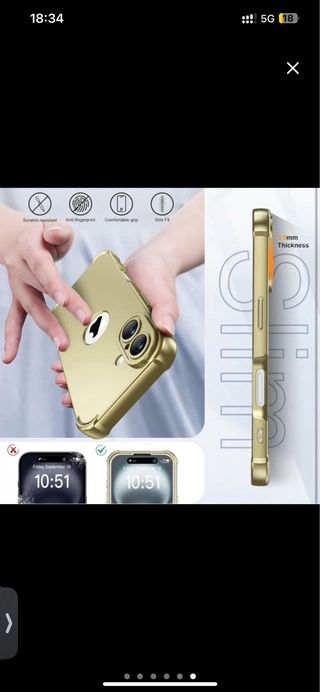 NUOVA Custodia iPhone 16 Plus Oro