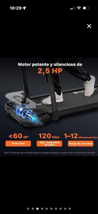 Cinta de correr plegable