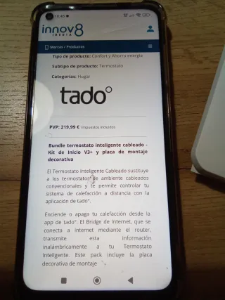 Tado Termostato Inteligente Cableado + Kit