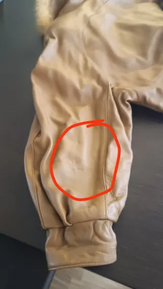 Giacca/cappotto in pelle e collo di volpe