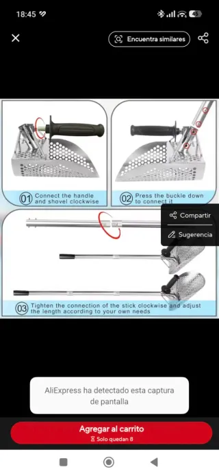 Pala Cuchara Detector Metales