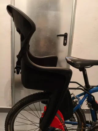 Silla Portabebés Bicicleta Negra/Roja