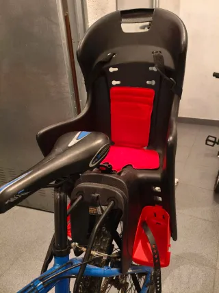 Silla Portabebés Bicicleta Negra/Roja