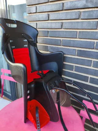 Silla Portabebés Bicicleta Negra/Roja