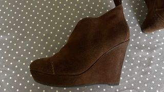 Botines Diesel ante cuña marrón, 38