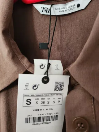 Vestido Zara Marrón Talla S