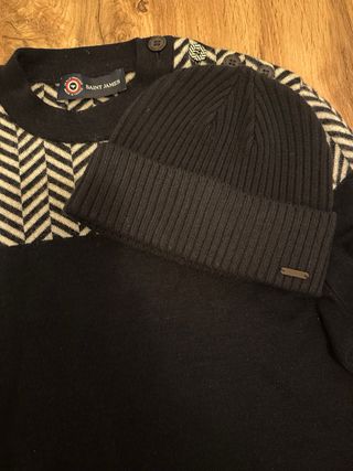 Jersey Saint James azul marino y blanco