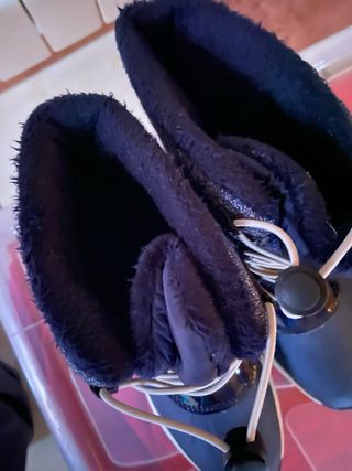 Botas de nieve para niña azul y blanco