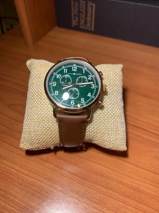 Reloj Álvaro Moreno Verde Correa Marrón nuevo