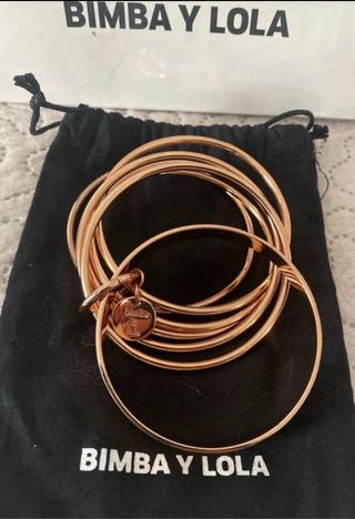 Set Pulseras Bimba y Lola color oro rosa