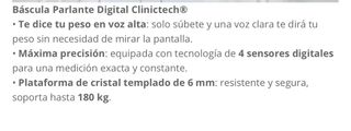 Báscula Parlante Digital Clinictech