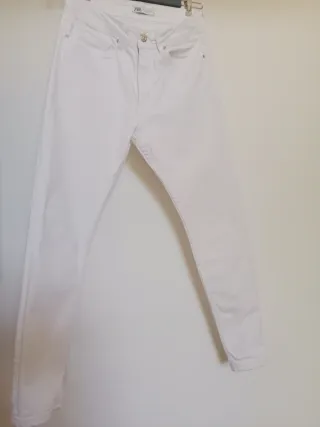 Pantalones Zara Hombre Blancos