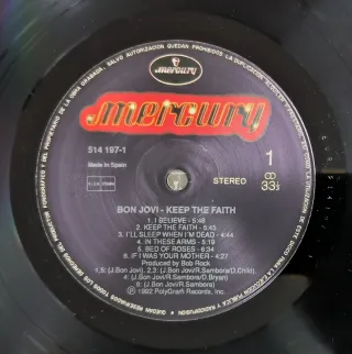 Bon Jovi Keep the Faith Vinilo LP 1992