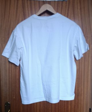 Camiseta H&M Blanca Loose Fit Talla S (Ancha)