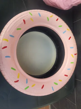 Cama para perro donut rueda reciclada