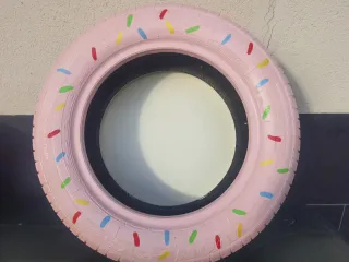 Cama para perro donut rueda reciclada